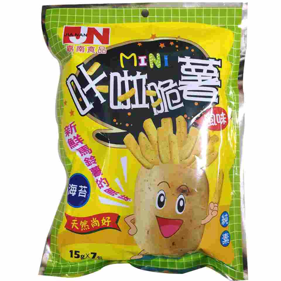 Image Mini Fries Seaweed 嘉南 - 咔啦脆薯海苔 (7pkt) 105grams